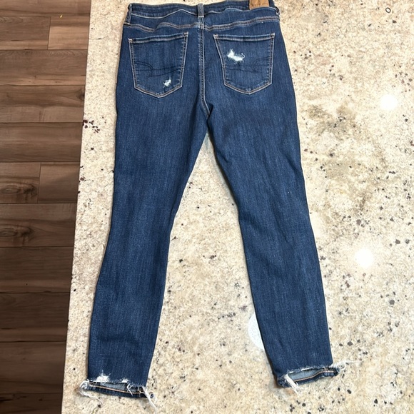 American Eagle Next Level High-Wasted Ripped Skinny Kick Jean - Picture 2 of 2